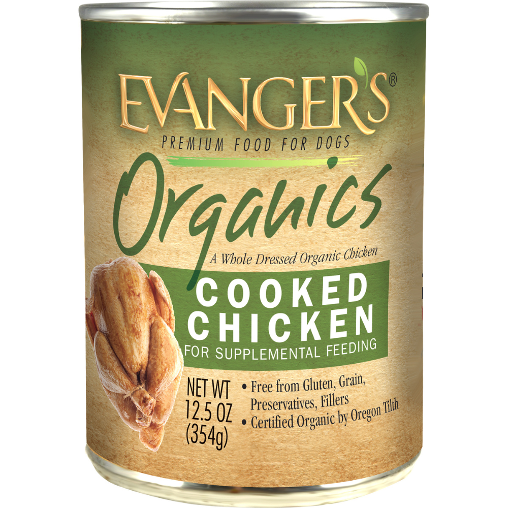 Evangers Organics All Life Stages Cooked Chicken Wet Dog Can - main product image