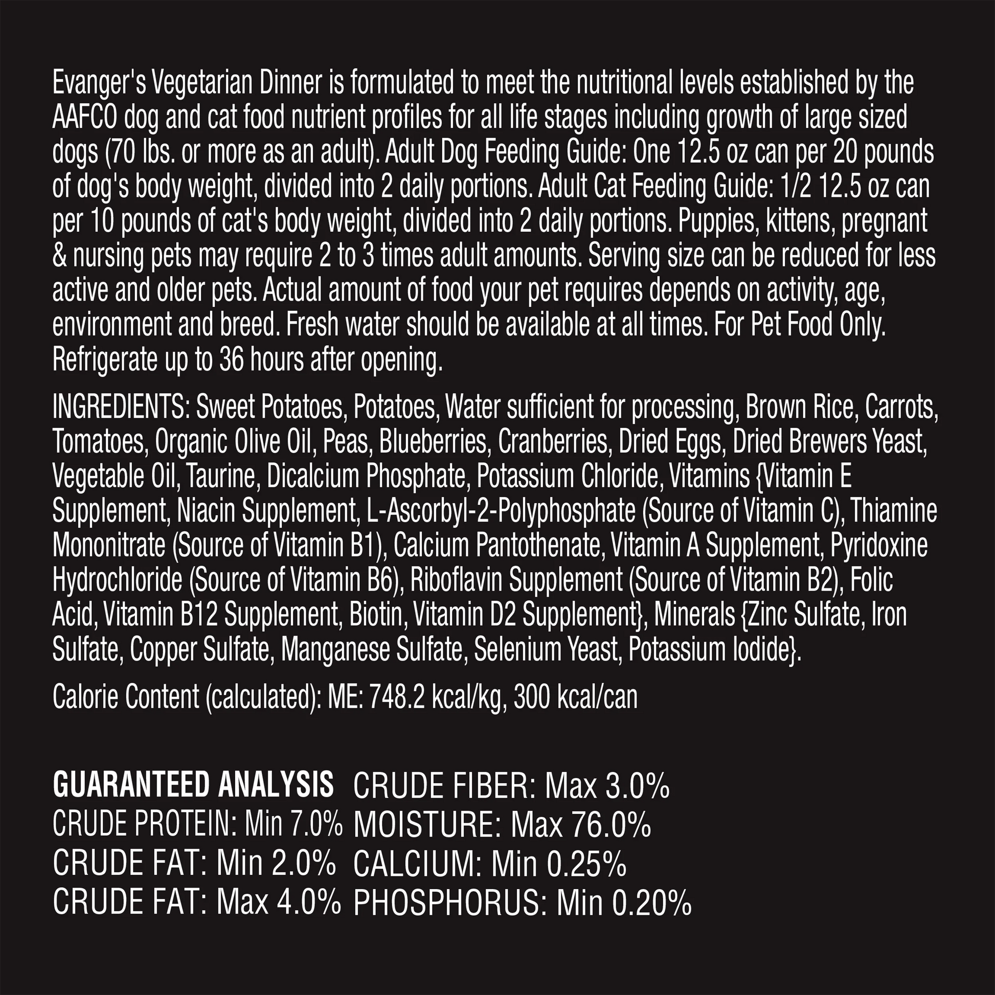 Evangers Complements Grain Free All Life Stages Vegetarian - detail view