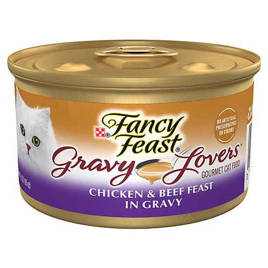 Fancy Feast Gravy Lovers Chicken Beef Cat Food 3Oz Wet Cat - main product image