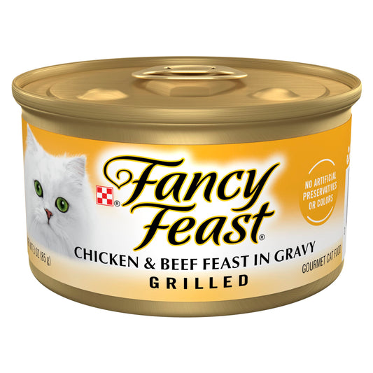 Fancy Feast Grilled Chicken Beef Wet Cat Food 3Oz Wet Cat - main product image