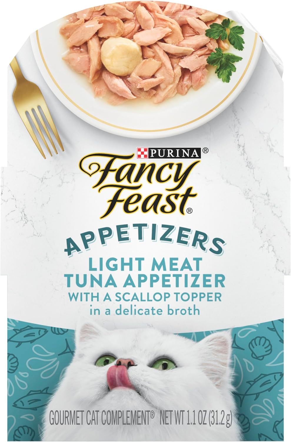 Fancy Feast Appetizers Light Tuna Scallop Wet Cat Food 1 1Oz - main product image