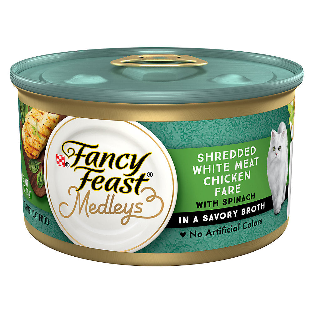 Fancy Feast Medleys Shredded White Meat Chicken Fare Wet Cat - main product image