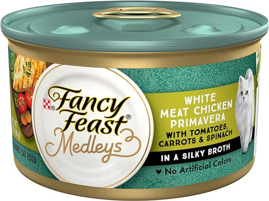Fancy Feast Medleys White Meat Chicken Primavera In Broth - main product image
