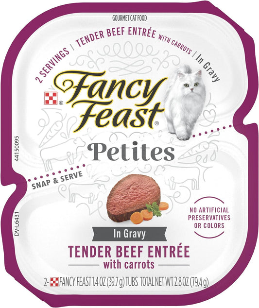 Wet Cat Food Fancy Feast Beef Recipe 2.8oz Daily Meals Premi - main product image