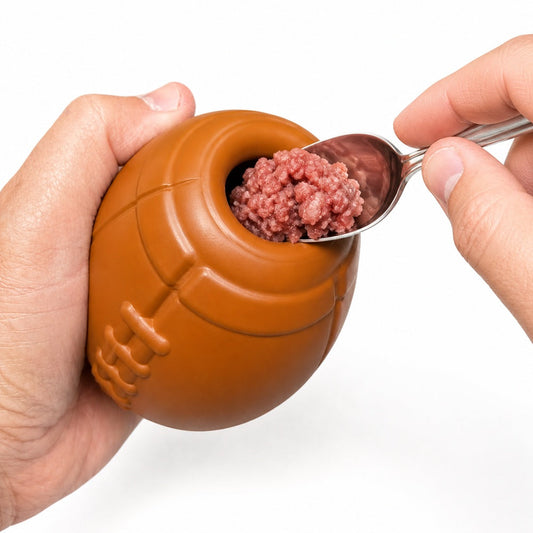 Football Dog Chew Toy & Treat Dispenser - USA Made | SodaPup - detail view