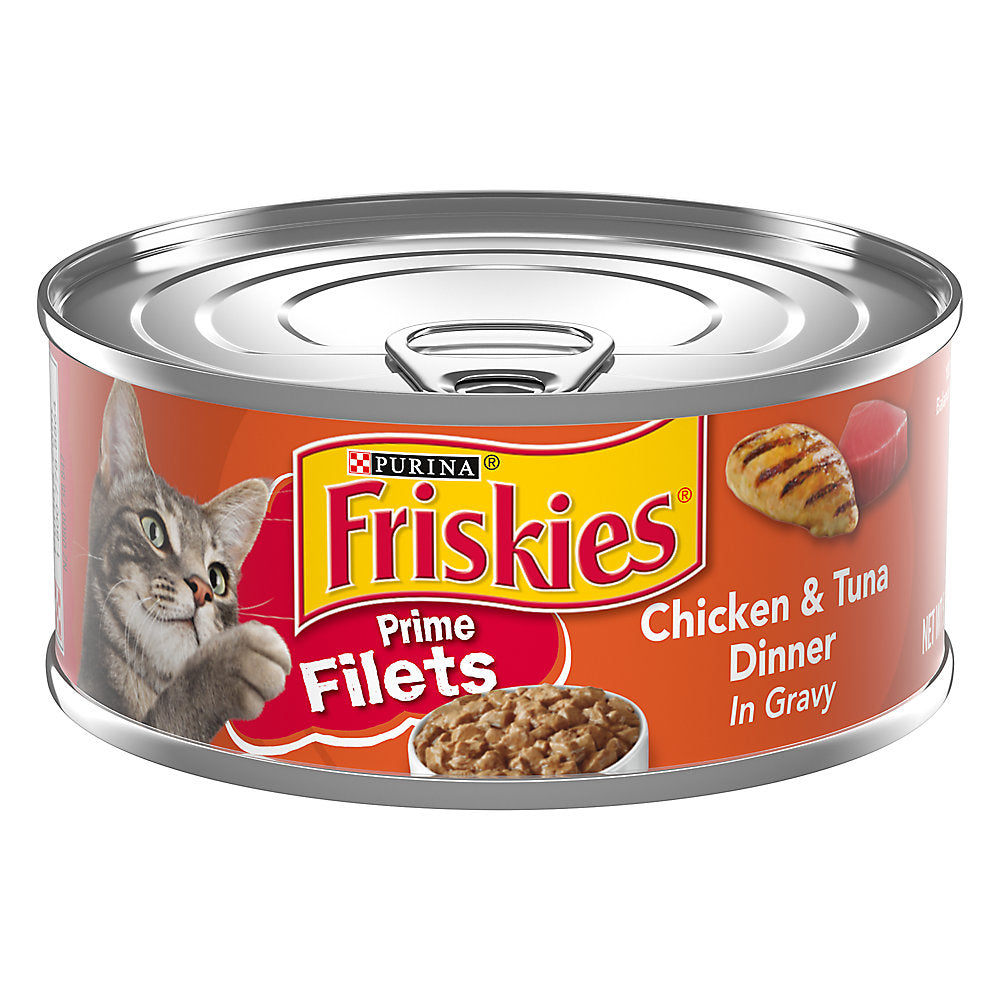 Friskies Prime Filets Chicken Tuna In Gravy Wet Cat Food 5 - main product image