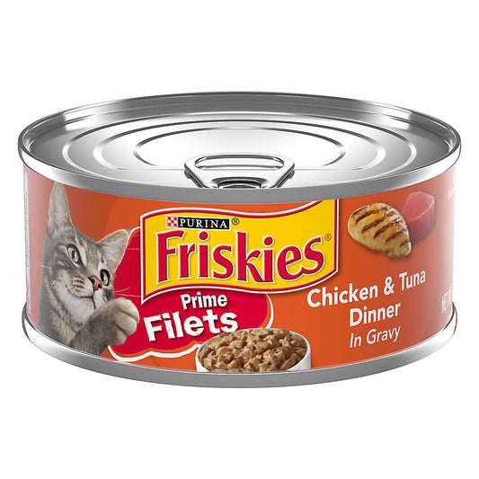 Friskies Prime Filets Chicken Tuna In Gravy Wet Cat Food 5 - main product image