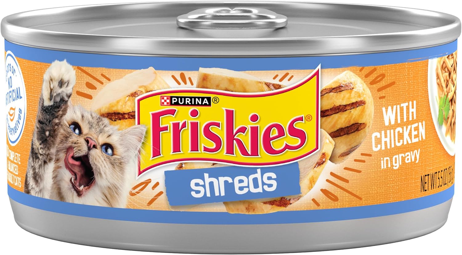 Friskies Shreds Chicken In Gravy Wet Cat Food 5 5Oz Wet Cat - main product image