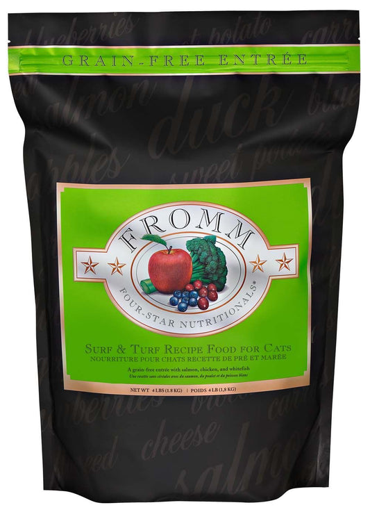 Fromm 4 Star Grain-Free Adult Surf & Turf Dry Cat Food (4lb) - main product image