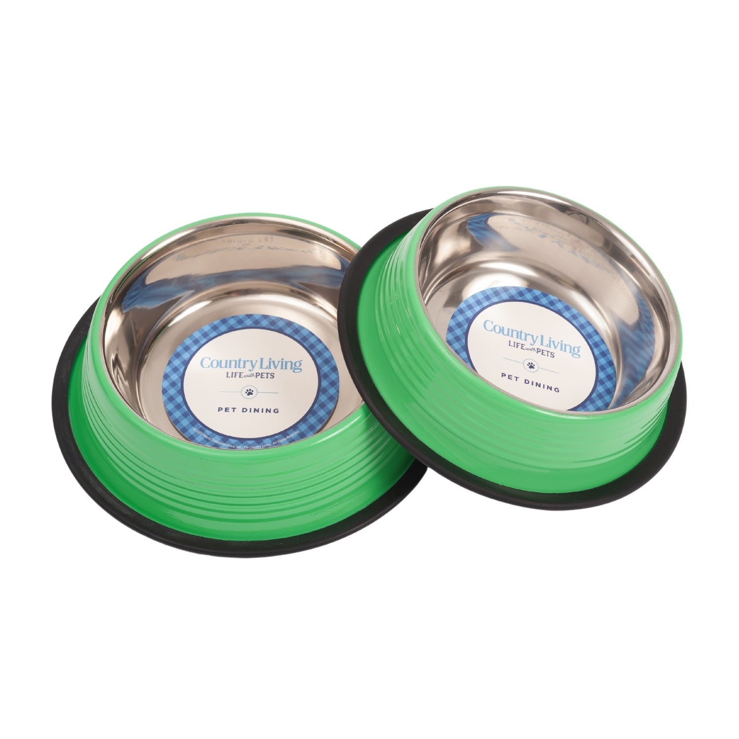 Pet Bed Country Living Set of Ribbed Non-Slip Bowls Irish - main product image for pet bed