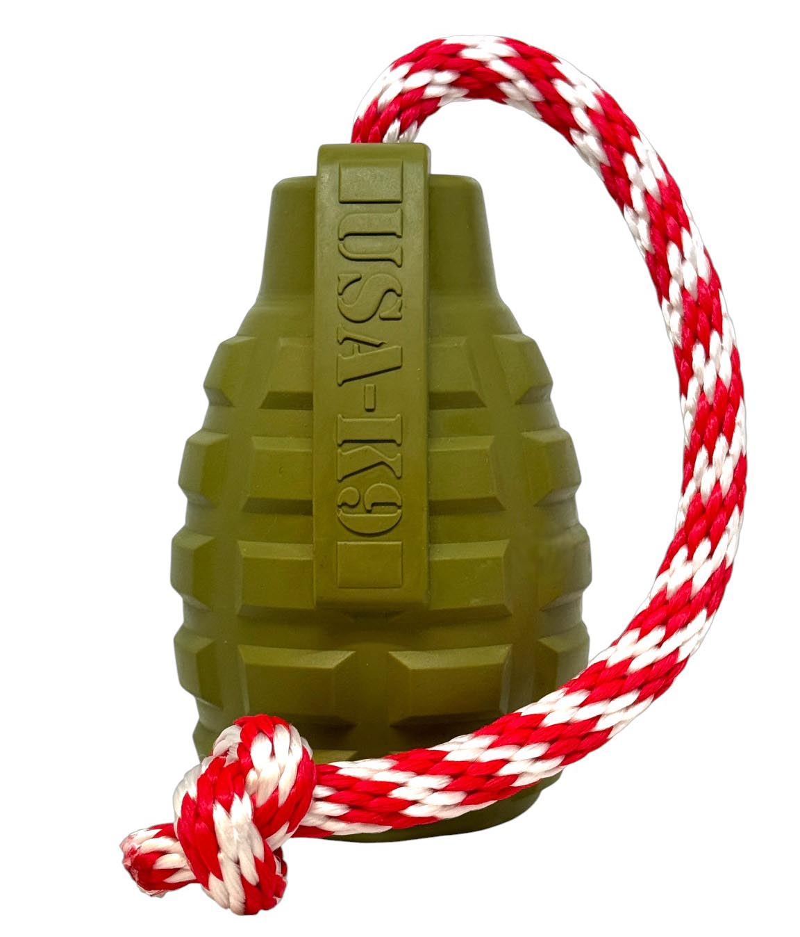 USA K9 Grenade Shaped Rubber Dog Toy Chew Treat Disp 41189 - main product image