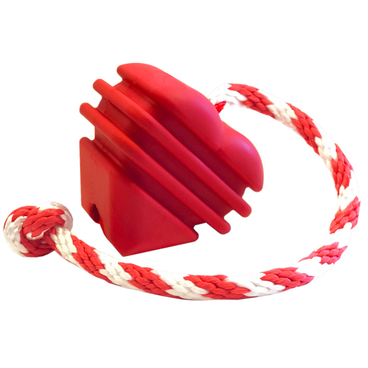 Heart On A String Dog Toy Durable Rubber Tug Toy For Large - main product image