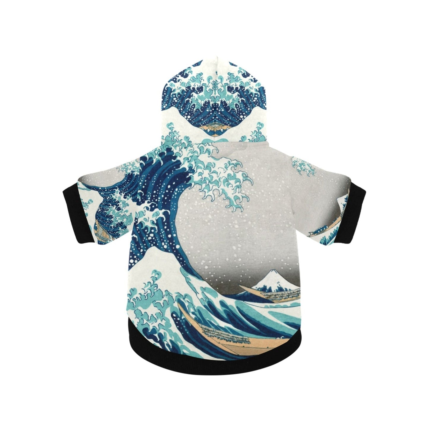 Pet Apparel Hokusai Great Wave Off Kanagawa Button Hoodie main product image for dogs and cats