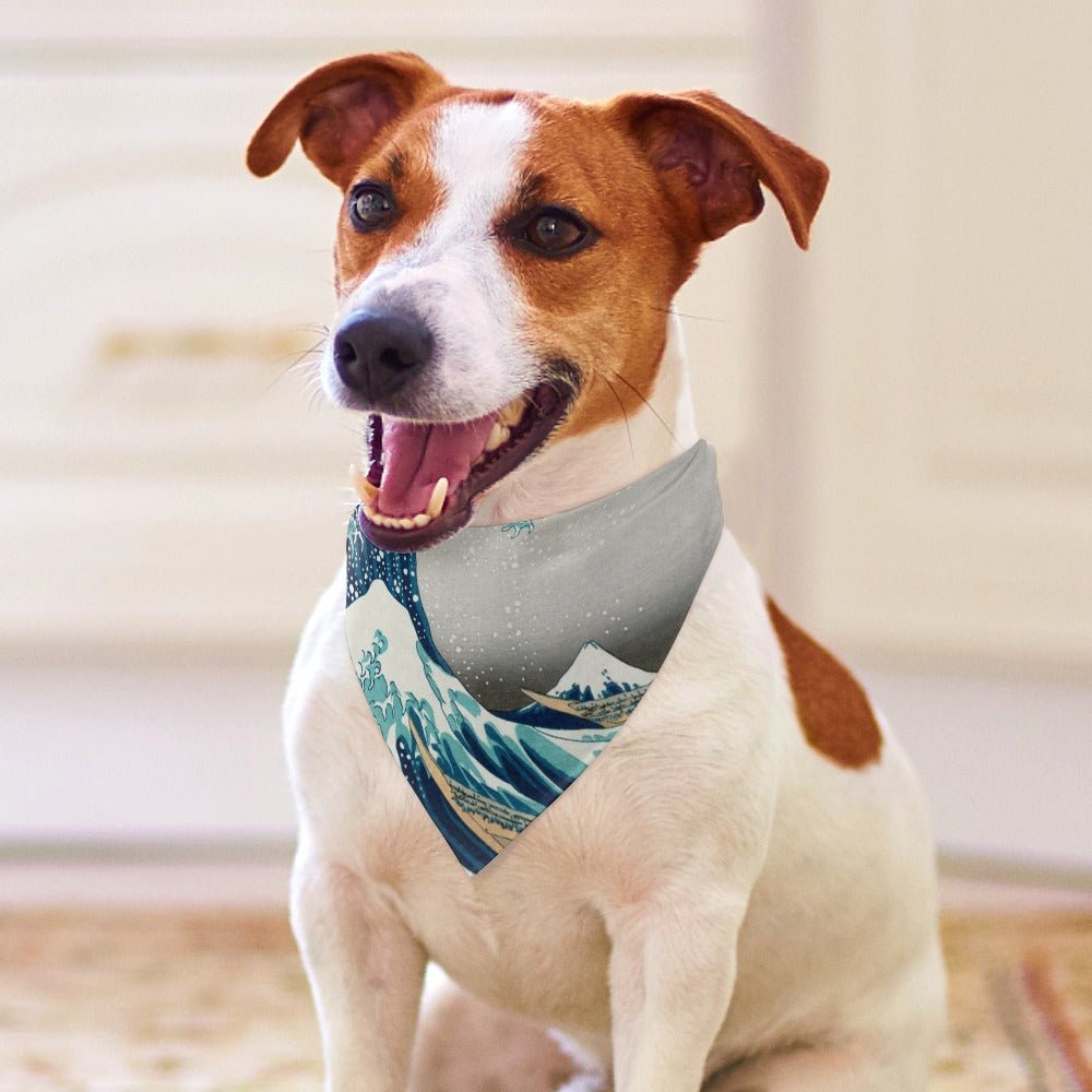 Pet Supply Hokusai Great Wave Off Kanagawa Scarf for Comfort main product image for dogs and cats