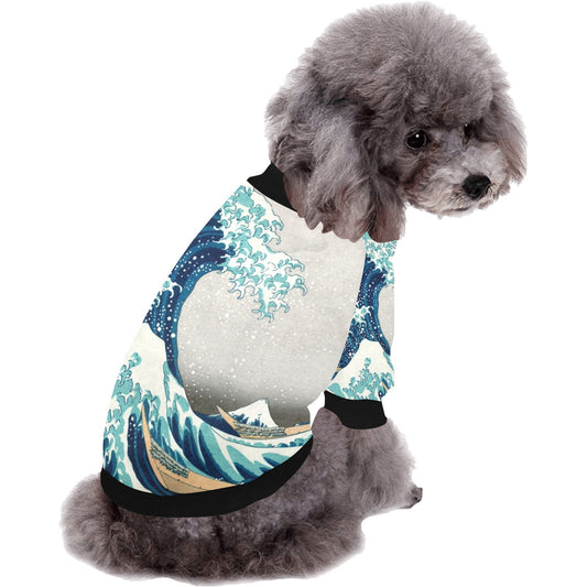 Pet Apparel Hokusai Great Wave Off Kanagawa Round Neck Shirt main product image for dogs and cats