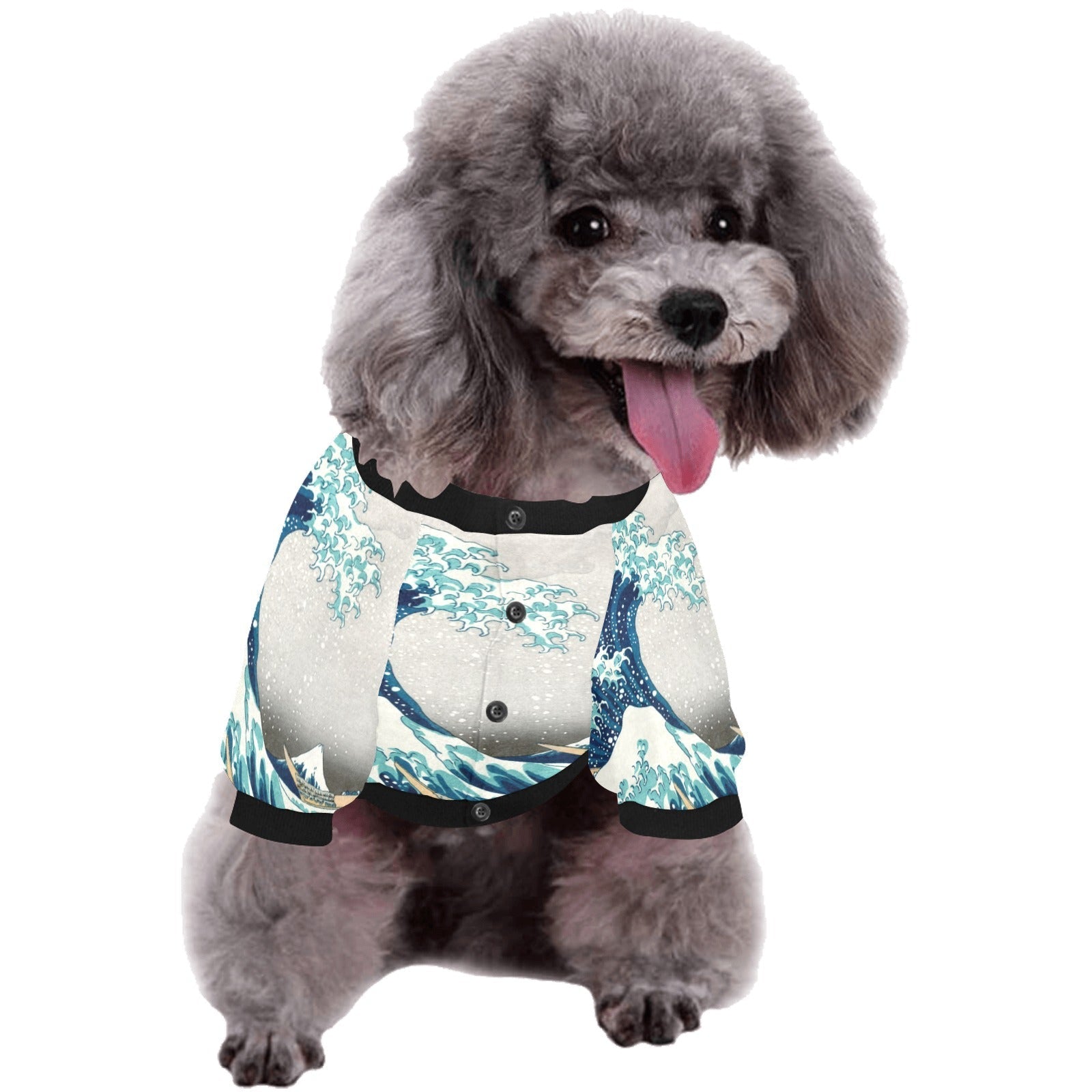 Pet Apparel Hokusai Great Wave Off Kanagawa Round Neck Shirt main product image for dogs and cats