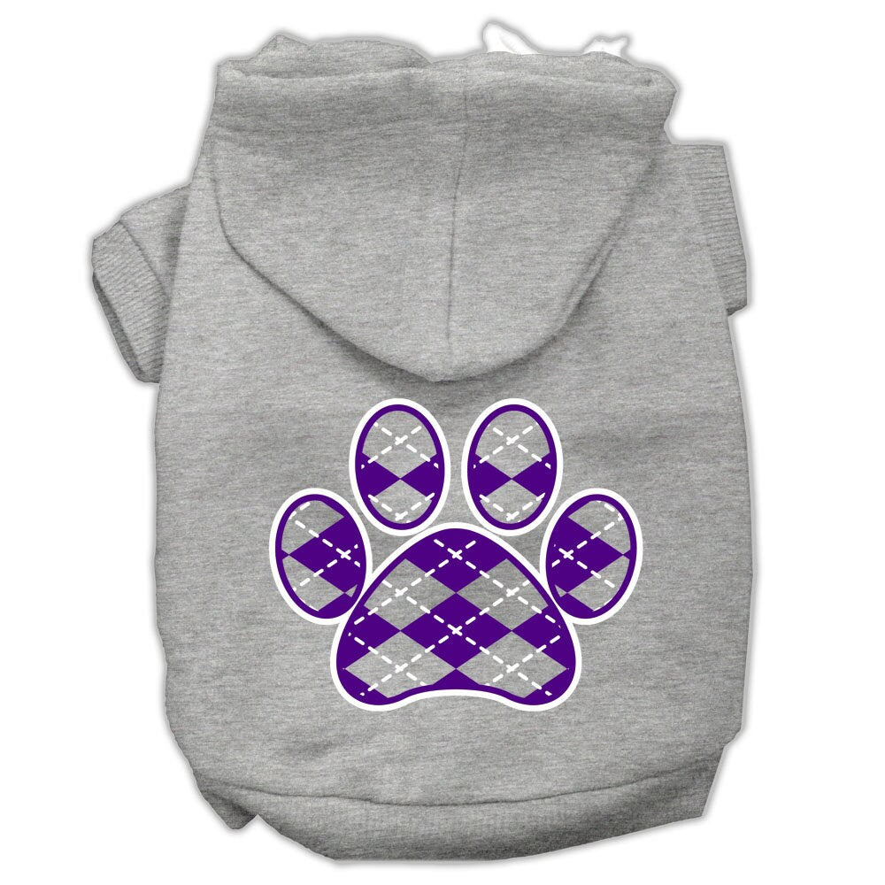 Dog Hoodie Purple Argyle Paw for Royal Style and Ease for - gallery image 6