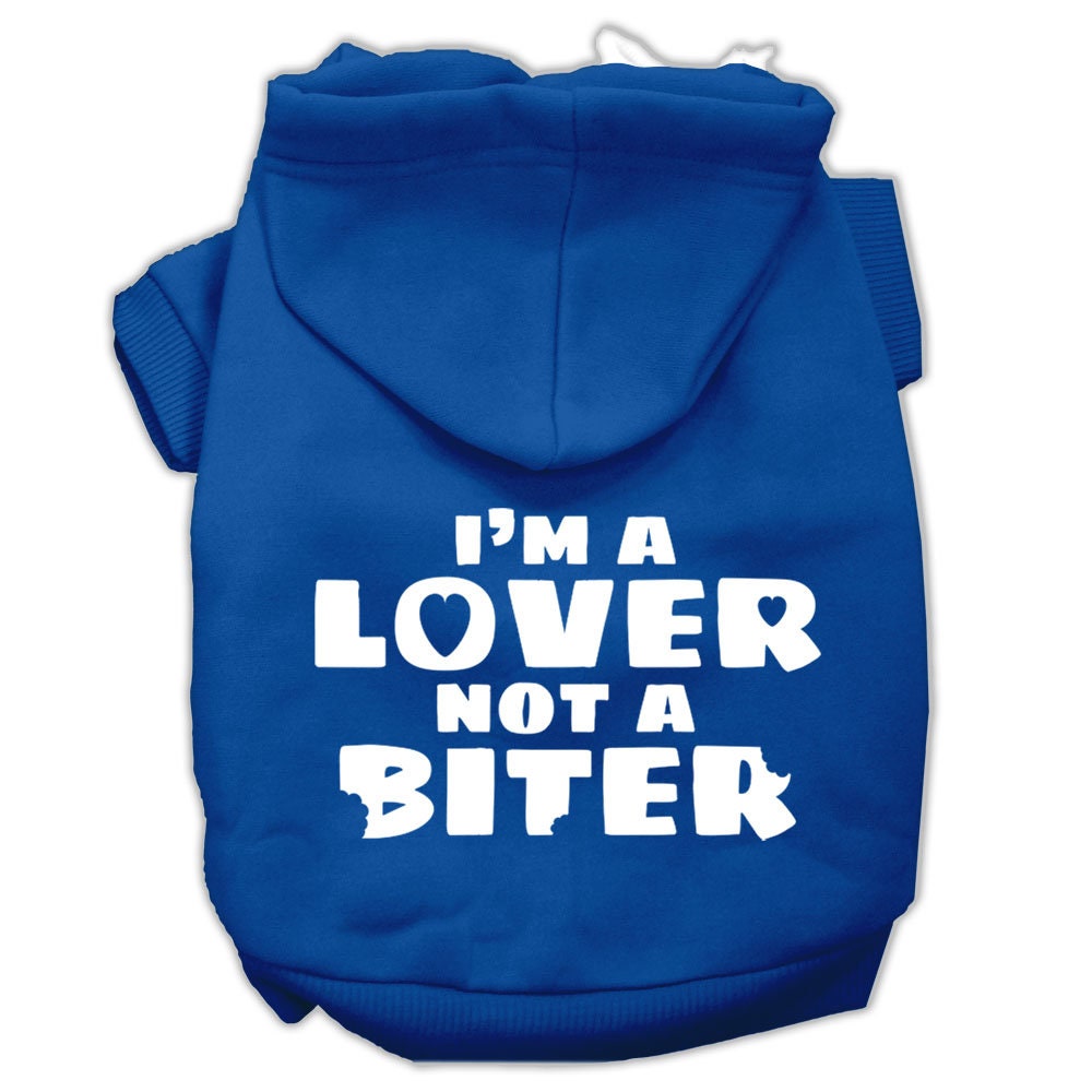 Dog Hoodie Im Lover Not Biter for Royal Comfort Wear for - close up view