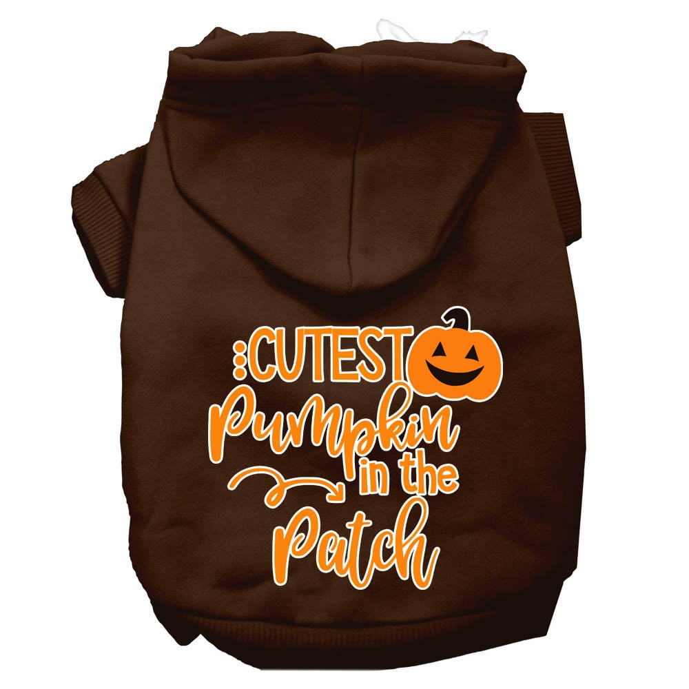 Dog Hoodie Cutest Pumpkin in the Patch Festive Spirit Fun - close up view