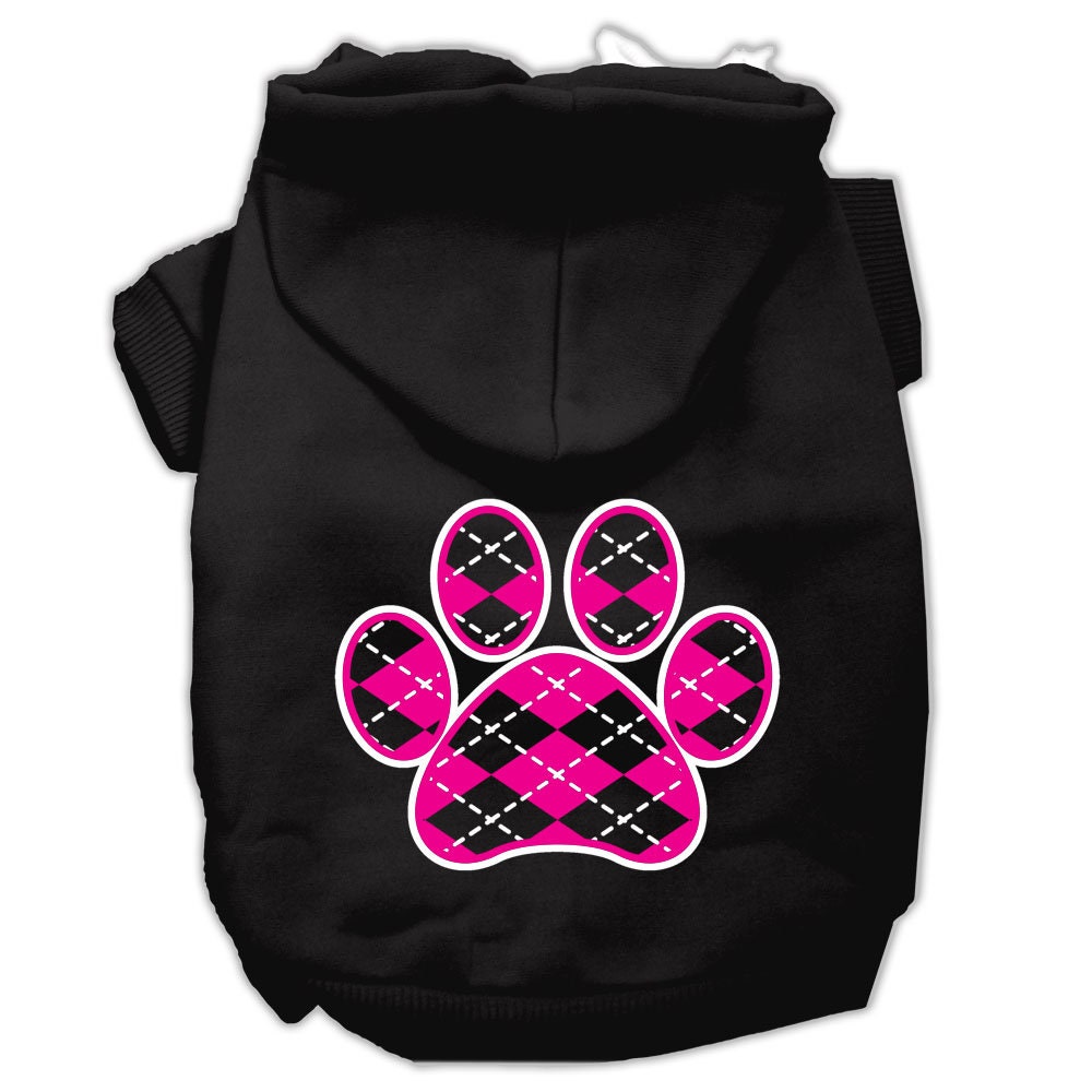 Dog Hoodie Pink Argyle Paw for Royal Style and Ease for - gallery image 8