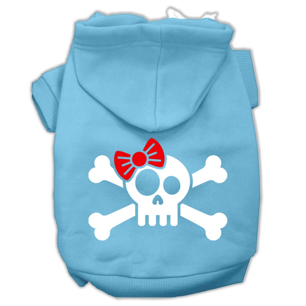 Dog Hoodie Skull and Crossbone Bow for Stylish Comfort Fit - gallery image 9