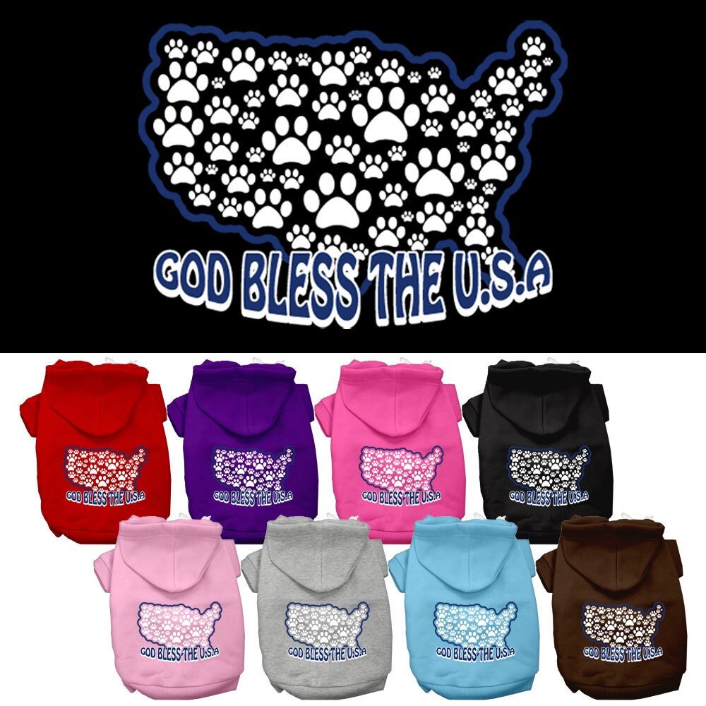 Dog Hoodie God Bless The USA for Royal Patriotic Style for - main product image