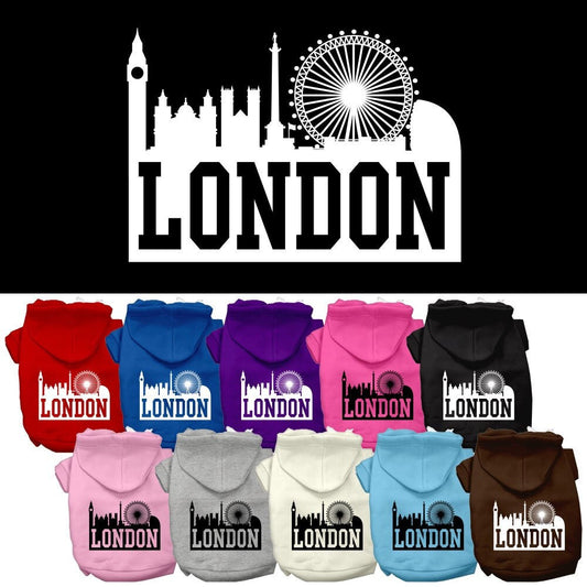 Dog Hoodie London Skyline for Royal Style and Comfort Wear - main product image