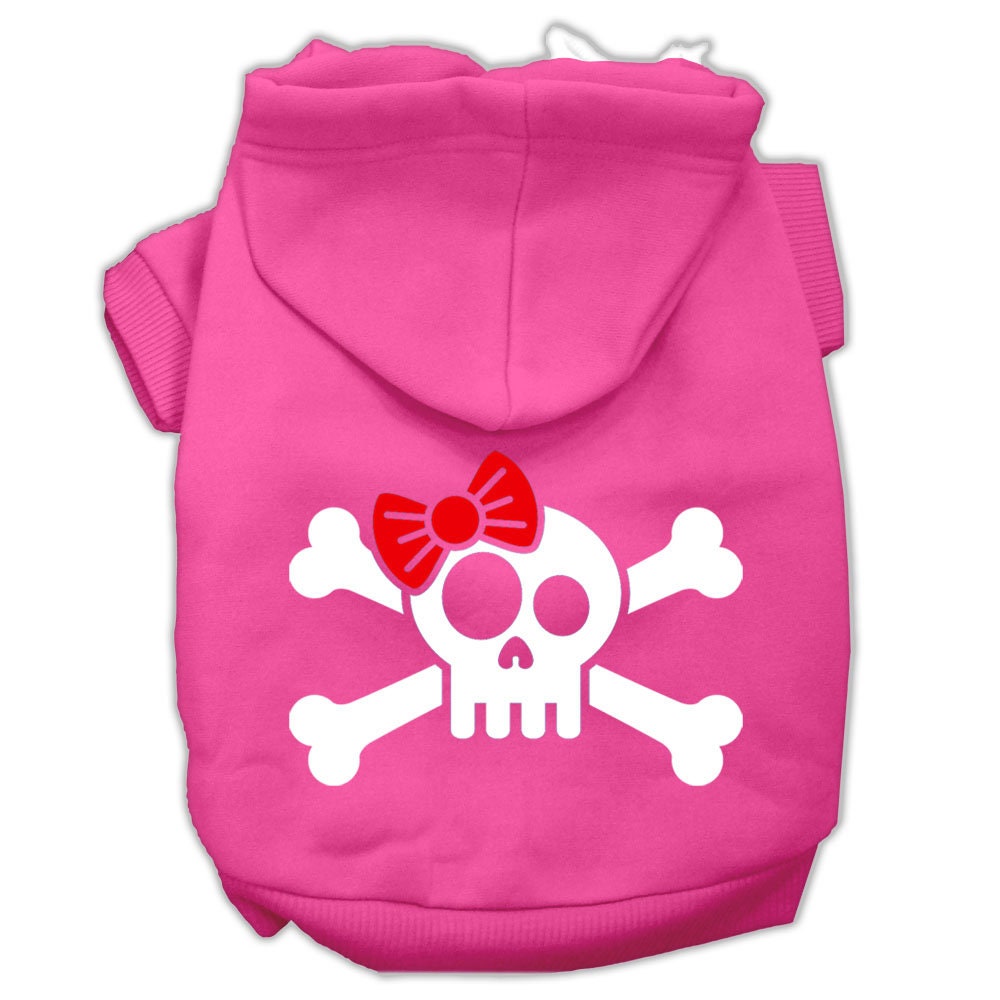 Dog Hoodie Skull and Crossbone Bow for Stylish Comfort Fit - gallery image 7