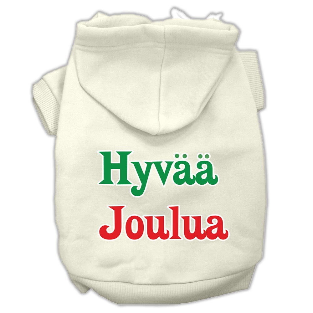 Dog Hoodie Hyvaa Joulua Festive Comfort Pet for Festive - close up view