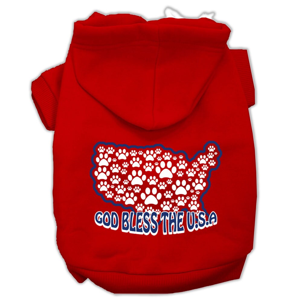 Dog Hoodie God Bless The USA for Royal Patriotic Style for - lifestyle view
