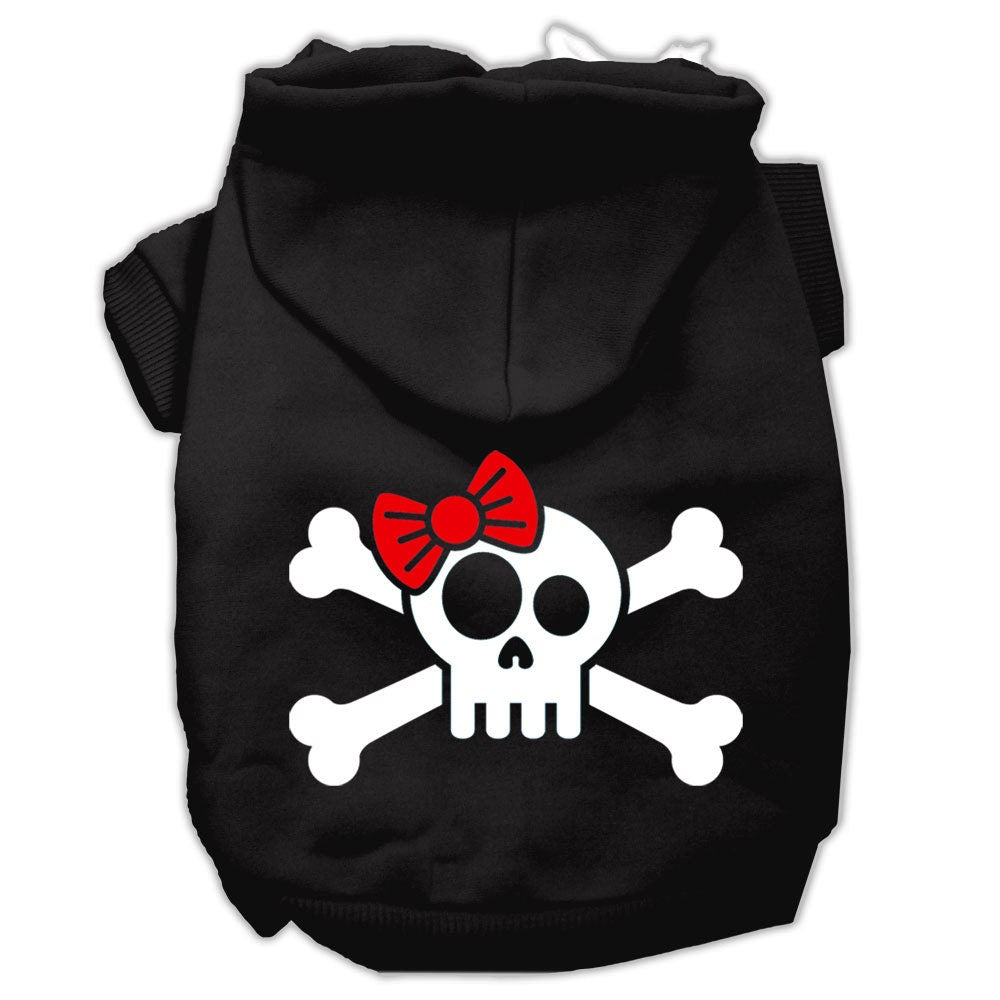 Dog Hoodie Skull and Crossbone Bow for Stylish Comfort Fit - lifestyle view