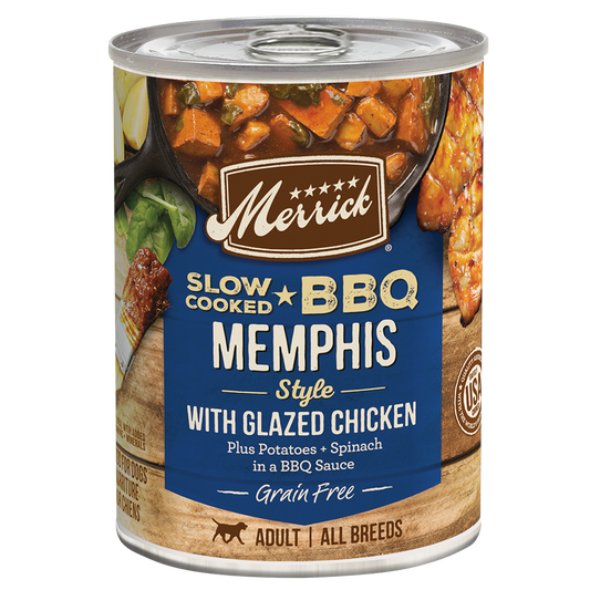 Merrick Slow Cooked Grain Free Adult Bbq Memphis Chicken Wet - main product image