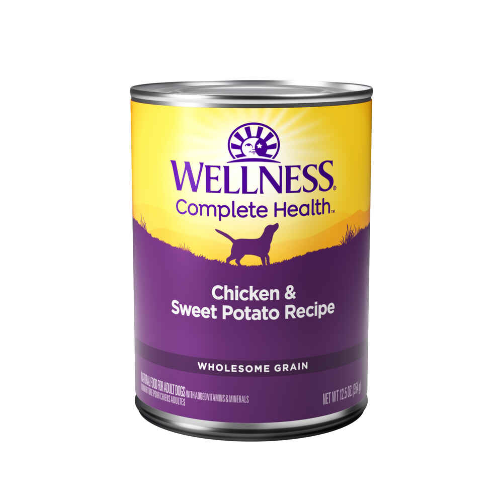 Wellness Adult Chicken And Sweet Potato Wet Dog Food 12 5Oz - main product image