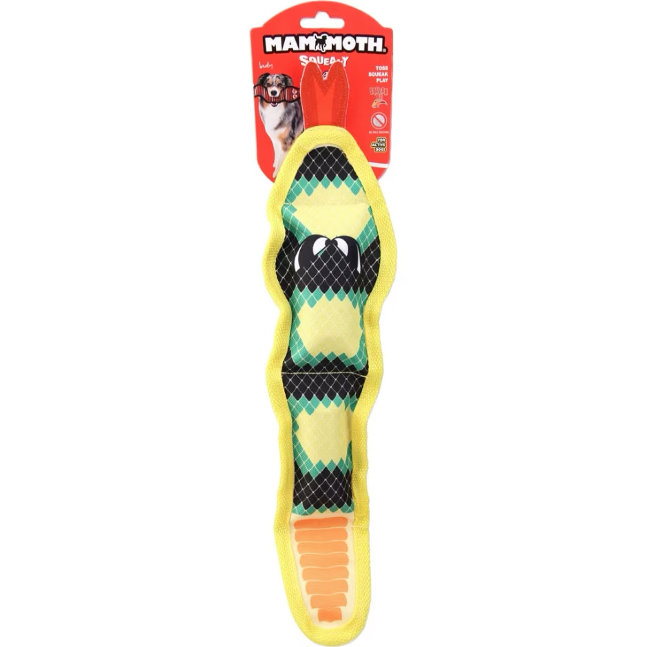 Mammoth Squeaky Snake Interactive Dog Toy Durable Play - main product image