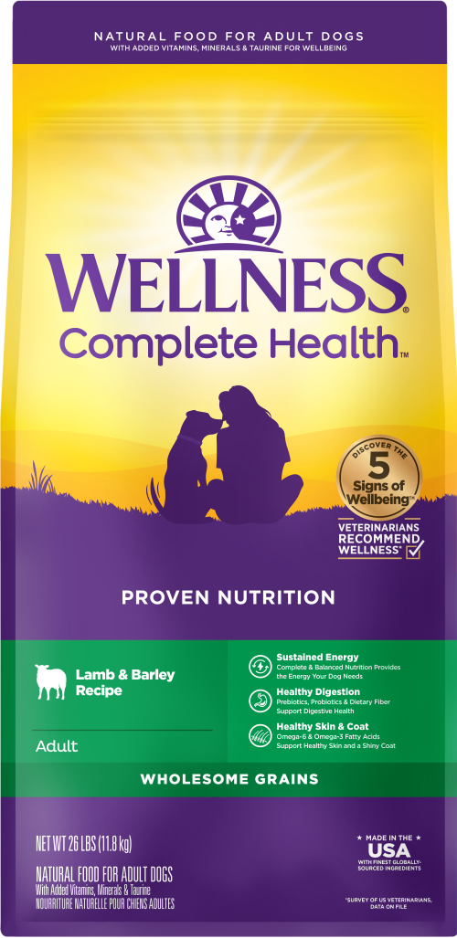 Wellness Complete Health Adult Lamb and Barley Dog Food - main product image