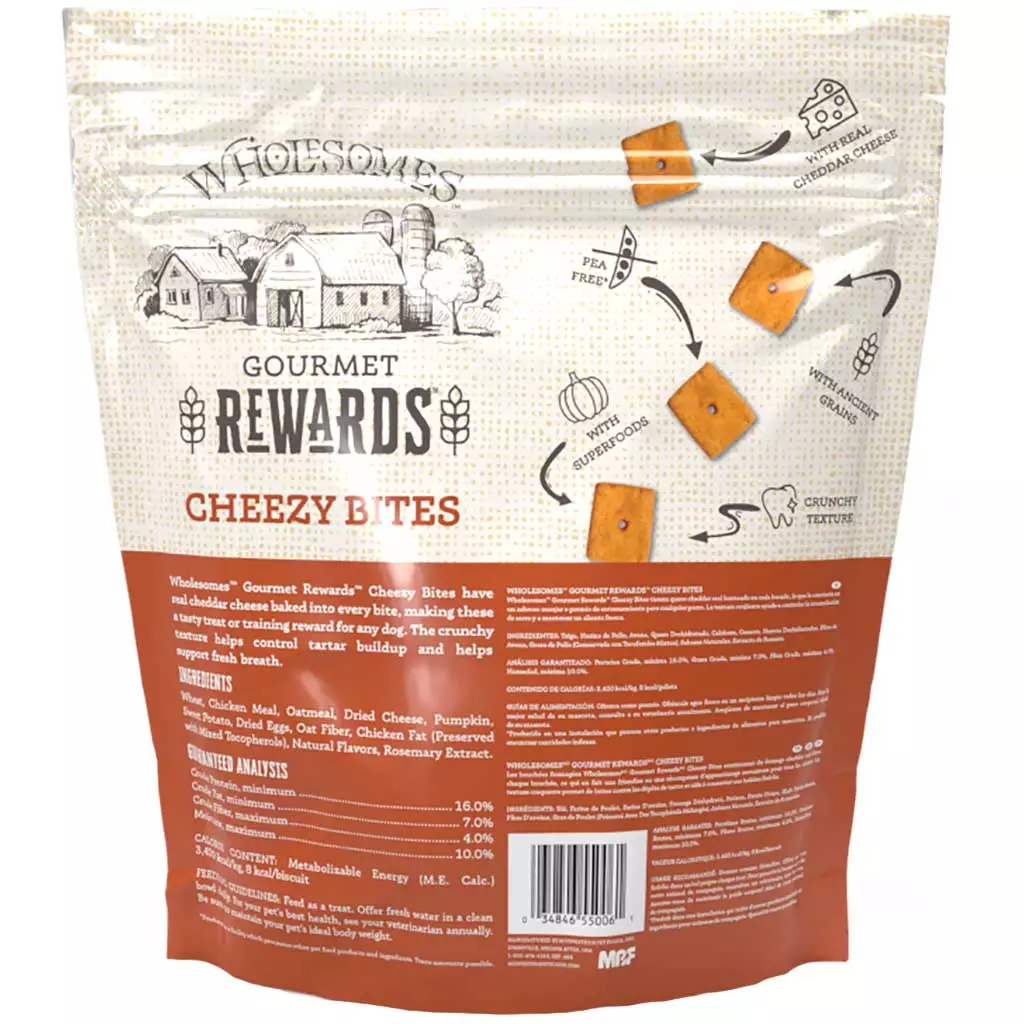 Wholesomes Adult Cheesy Bites Dog Treats 3Lb Dog Treats - detail view