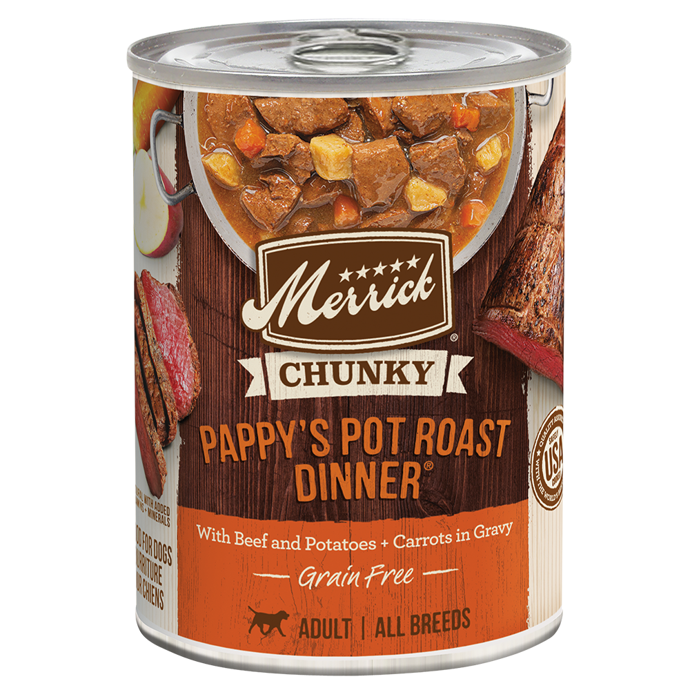Merrick Chunky Grain Free Pappys Pot Roast Wet Dog Food 12 - main product image