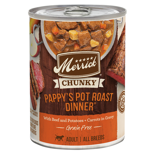 Merrick Chunky Grain Free Pappys Pot Roast Wet Dog Food 12 - main product image