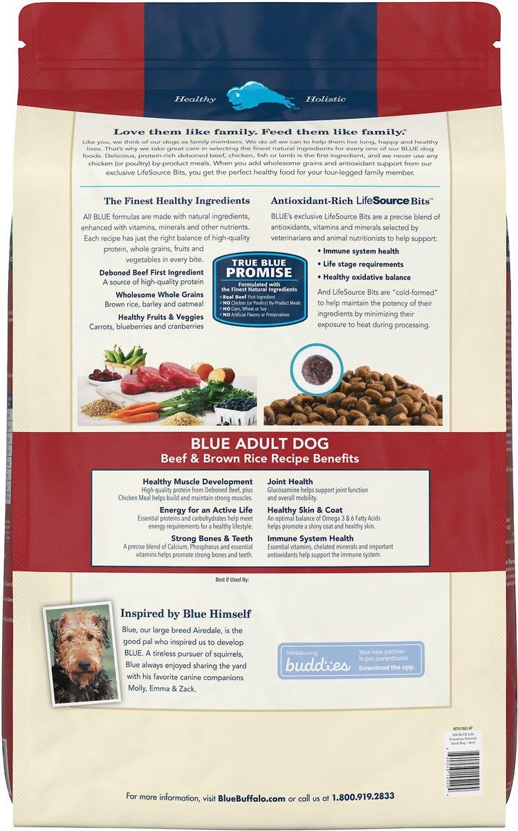 Dry Dog Food Blue Buffalo Beef Recipe Daily Daily Nutrition - detail view
