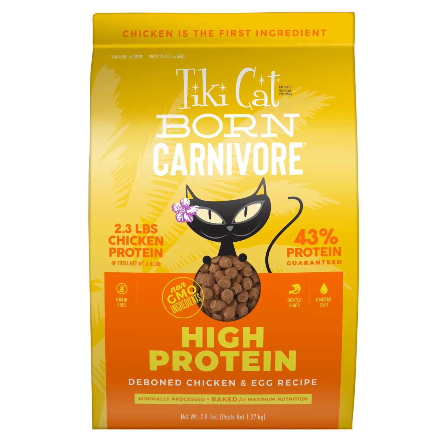 Tikicat Adult Born Carnivore Chicken And Egg Dry Kibble 2 - main product image