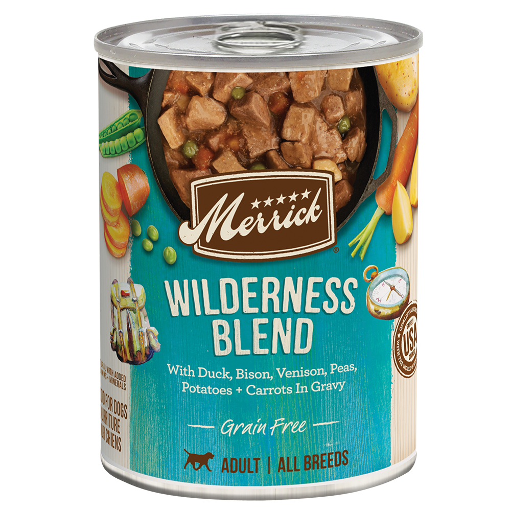 Merrick Grain Free Wilderness Blend Wet Dog Food (12.7oz) - detail view