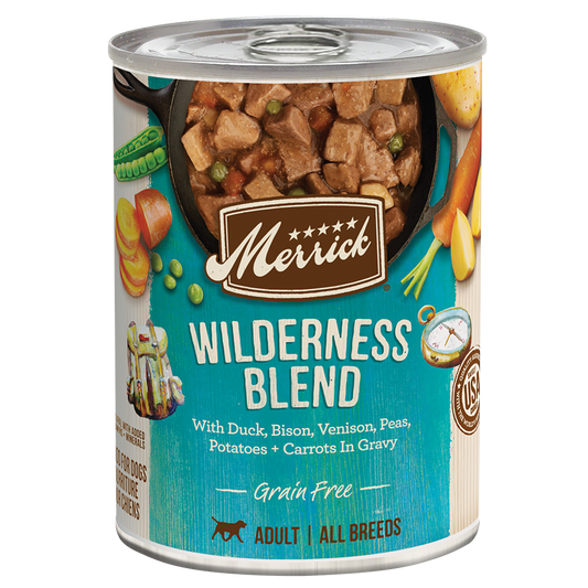 Merrick Grain Free Wilderness Blend Wet Dog Food (12.7oz) - detail view