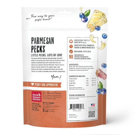 Honest Kitchen Parmesan Pecks Beef And Blueberry Dog Treats - detail view