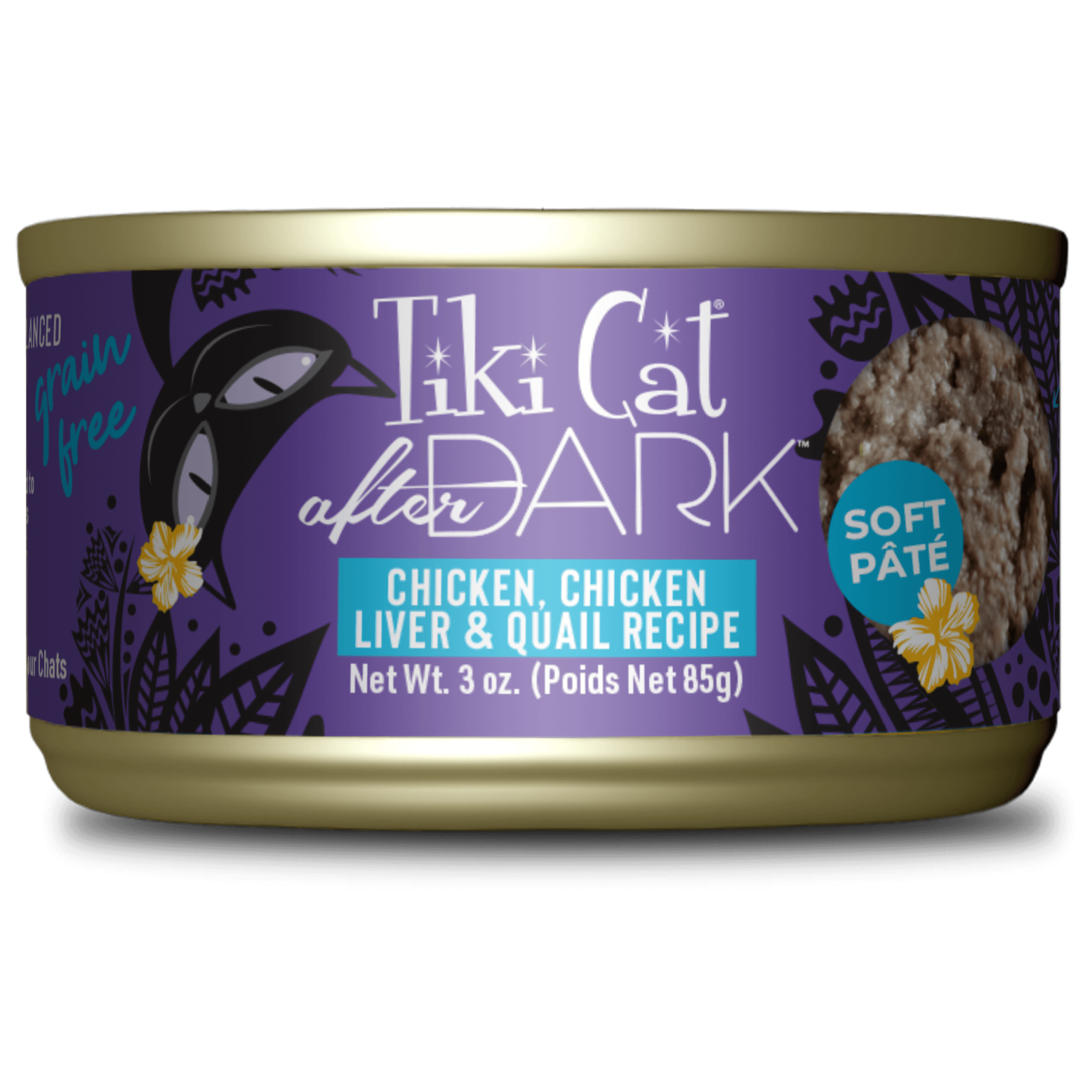 Tikicat Adult After Dark Chicken Chicken Liver And Quail 3Oz - main product image