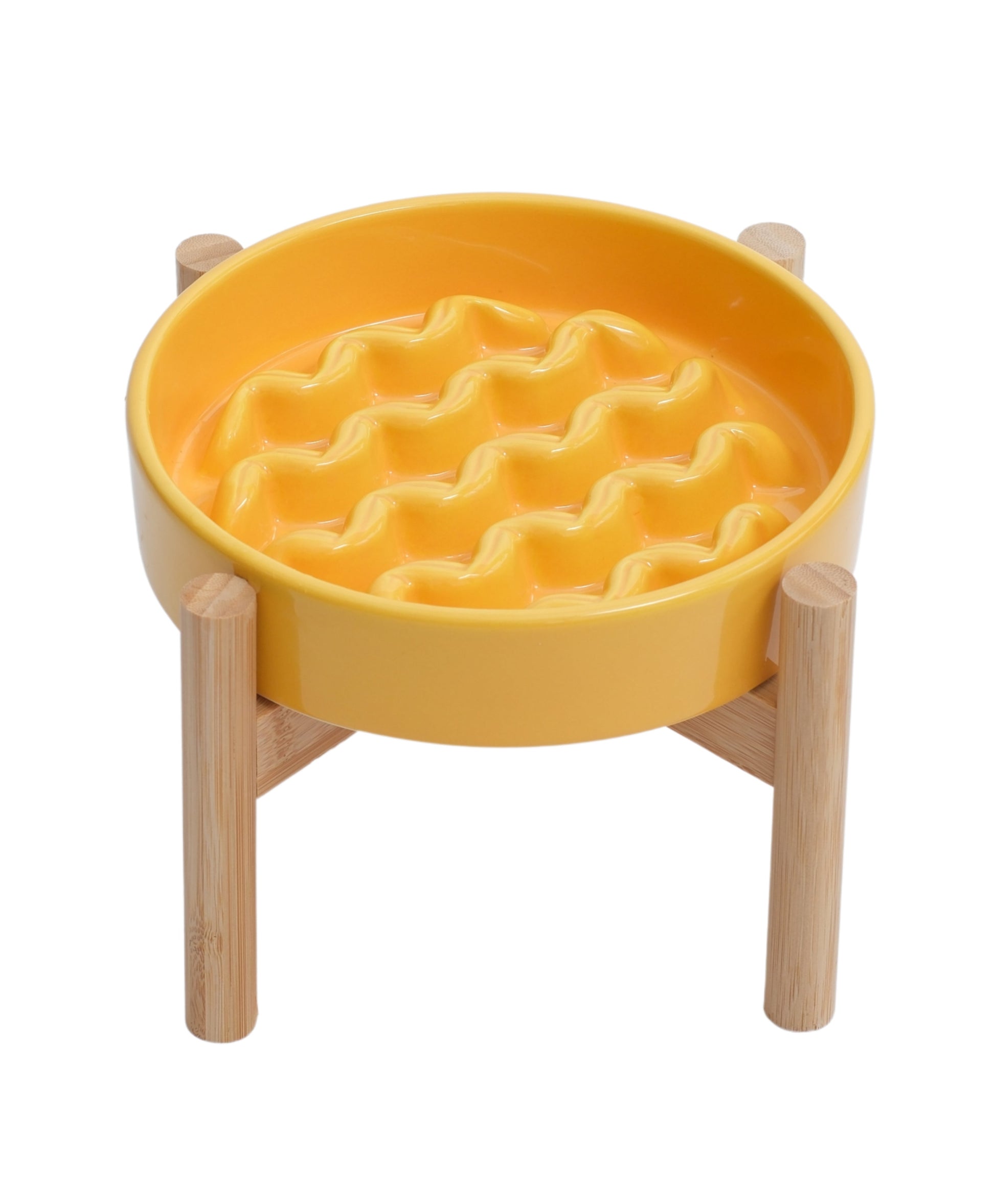 Pet Feeders & Bowls Adjustable Yellow Premium Pet Supply - lifestyle view