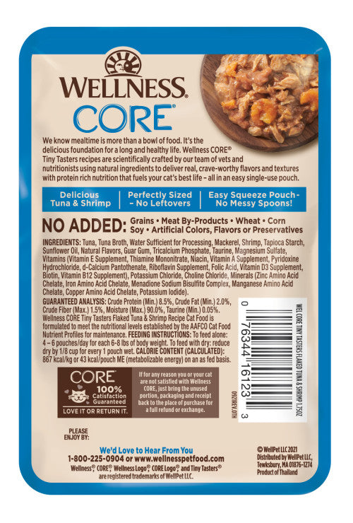 Wellness Core Adult Tiny Taster Flaked Tuna And Shrimp Wet 1 - detail view