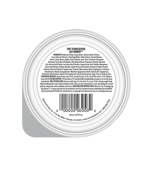 Merrick Lil Plates Grain Free Tiny Thanksgiving Dinner Wet 3 - detail view