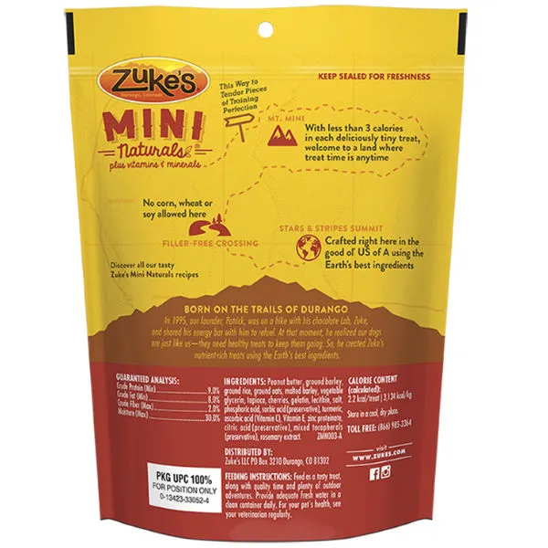 Zuke's Adult Mini Naturals Peanut Butter and Oats Dog Treats - detail view