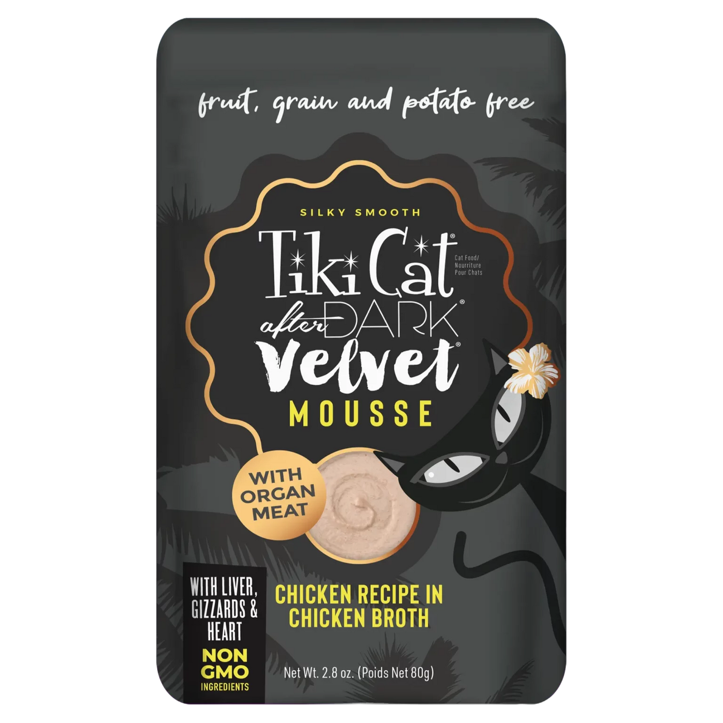 Tikicat Adult After Dark Velvet Mousse Chicken 2 8Oz Wet Cat - main product image