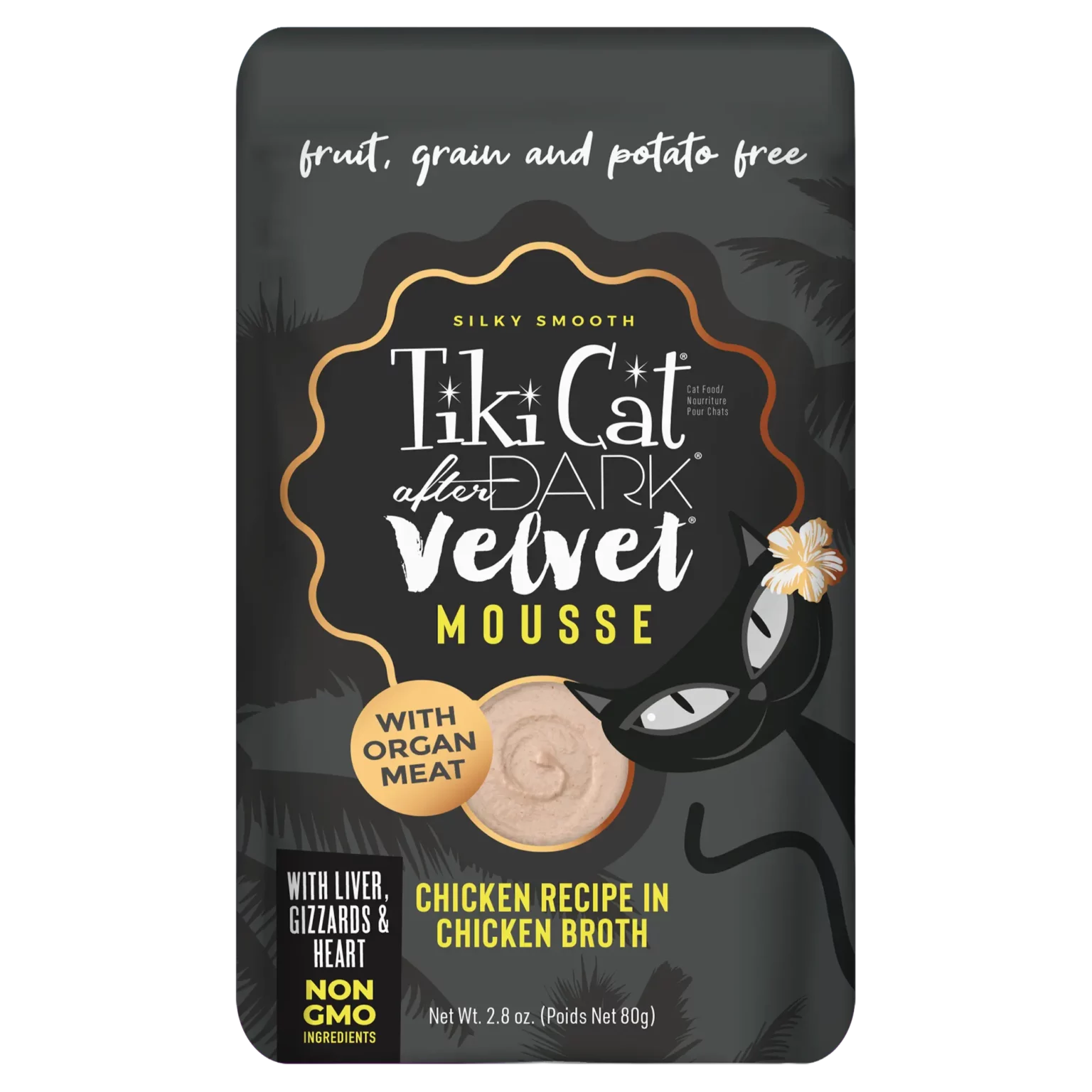 Tikicat Adult After Dark Velvet Mousse Chicken 2 8Oz Wet Cat - main product image
